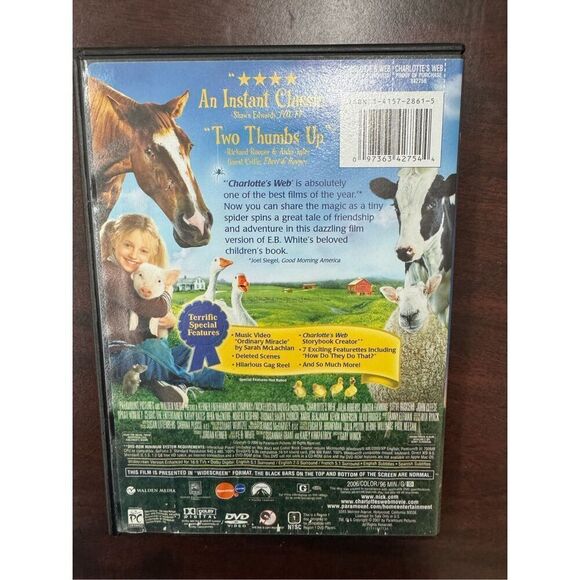 Charlotte’s Web Widescreen DVD Movie - Picture 2 of 4